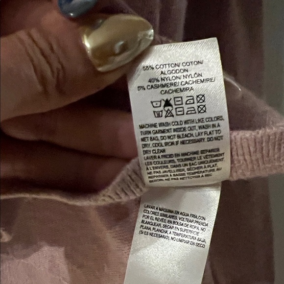 Lucky Brand Women's V-Neck Sweater in Mauve - Picture 3 of 4